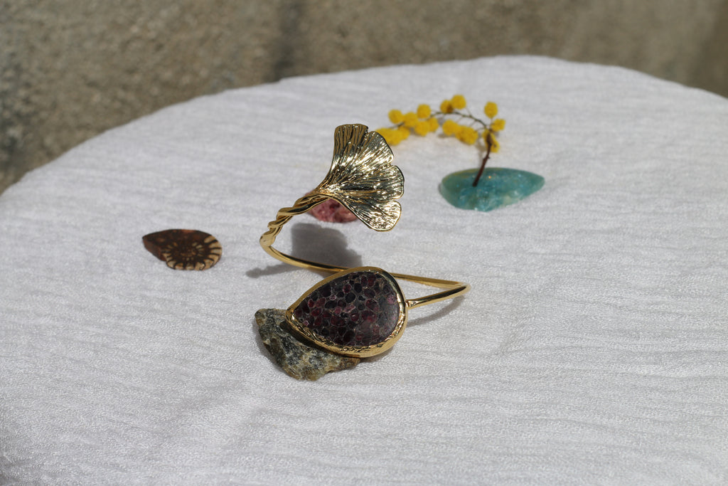 Ginkgo Bracelet Ruby