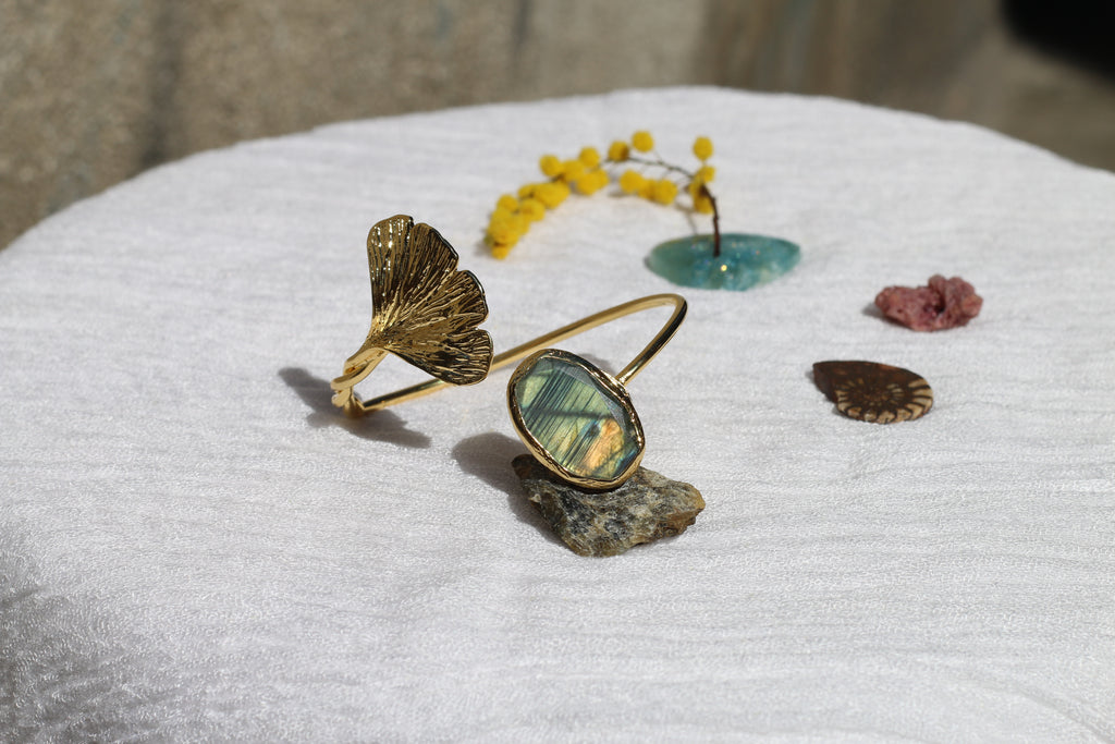 Ginkgo Bracelet Labradorite