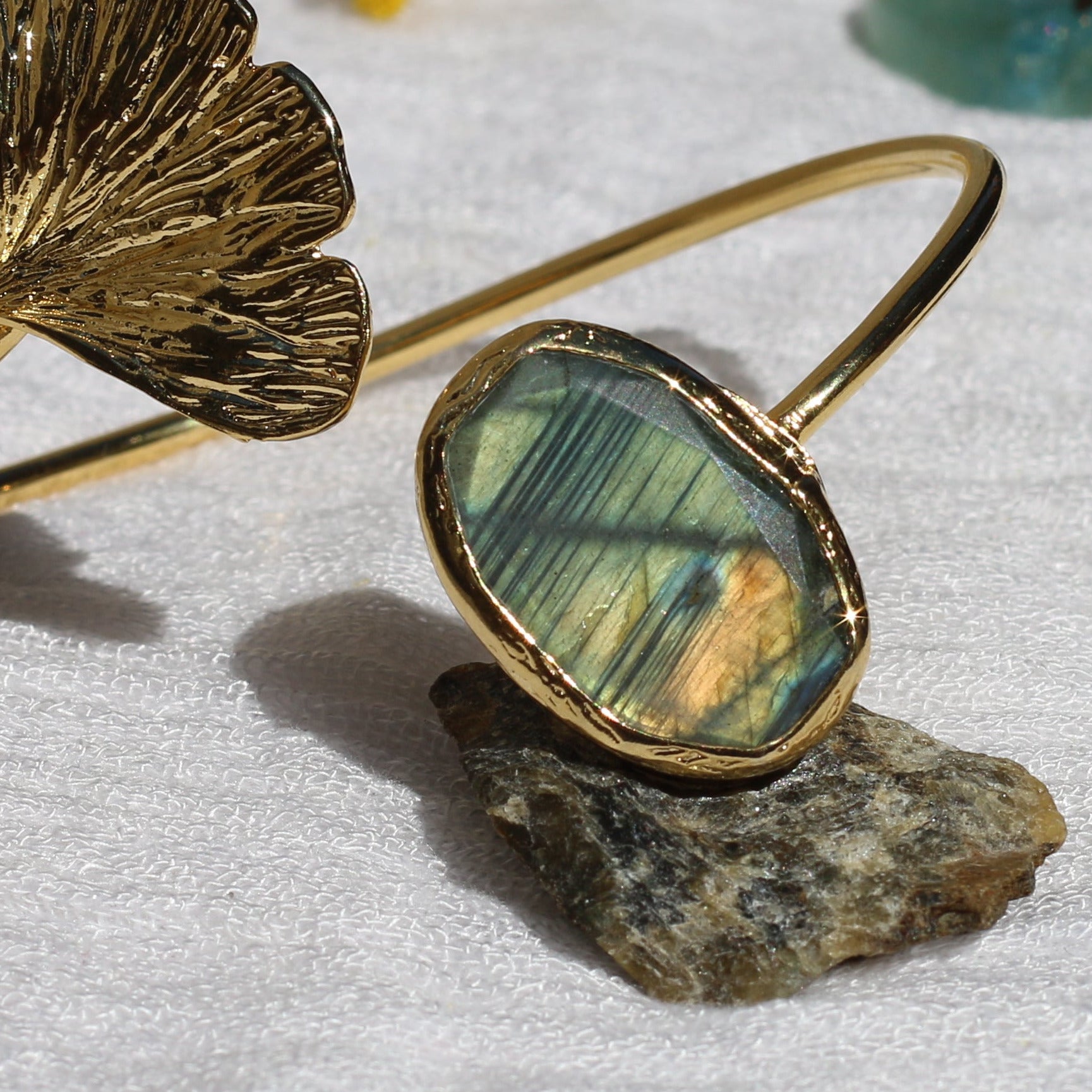 Ginkgo Bracelet Labradorite