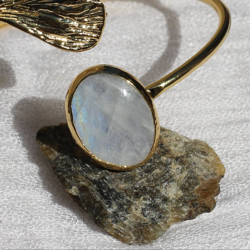 Ginkgo Bracelet Moon Stone
