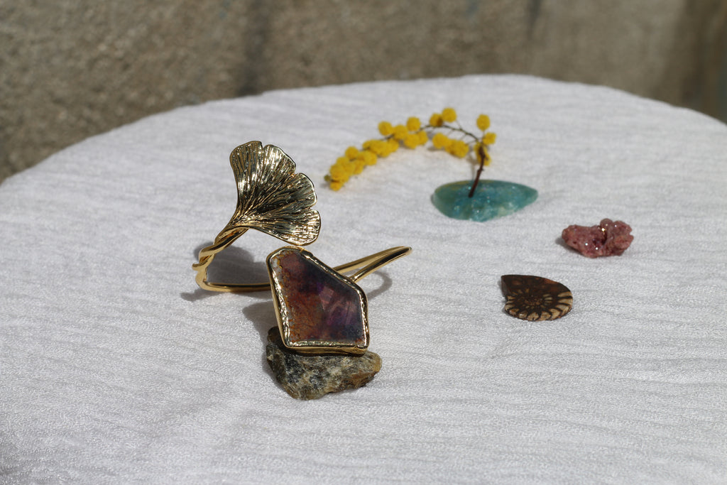 Ginkgo Bracelet Ametrine