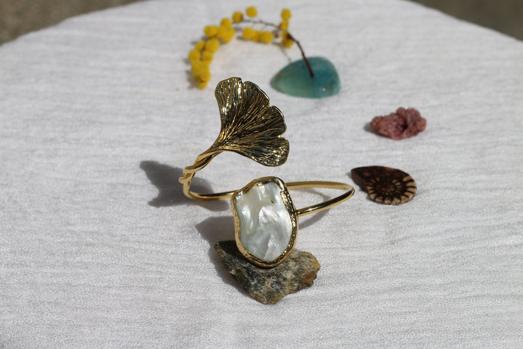 Ginkgo Bracelet Pearl