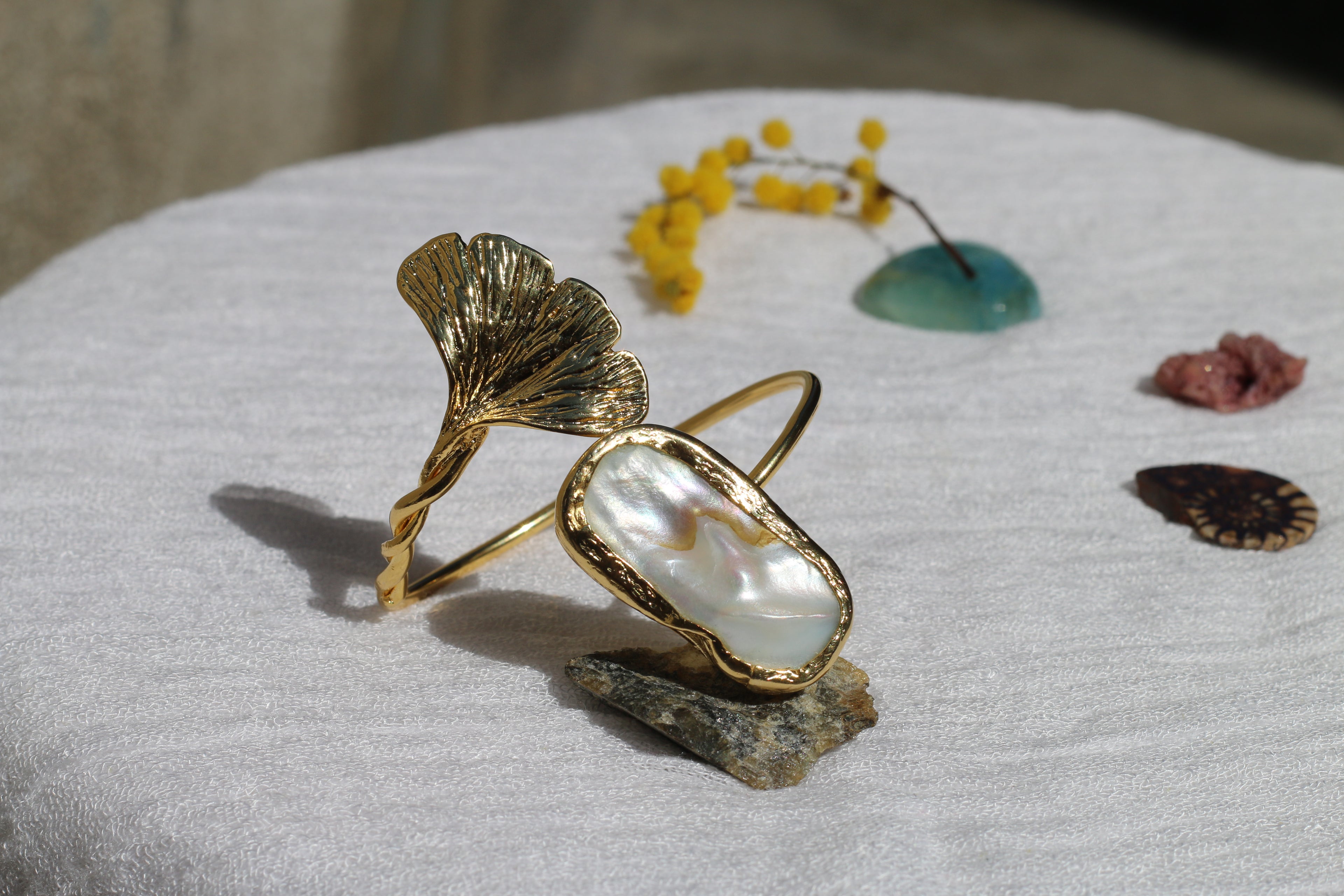 Ginkgo Pearl Bracelet