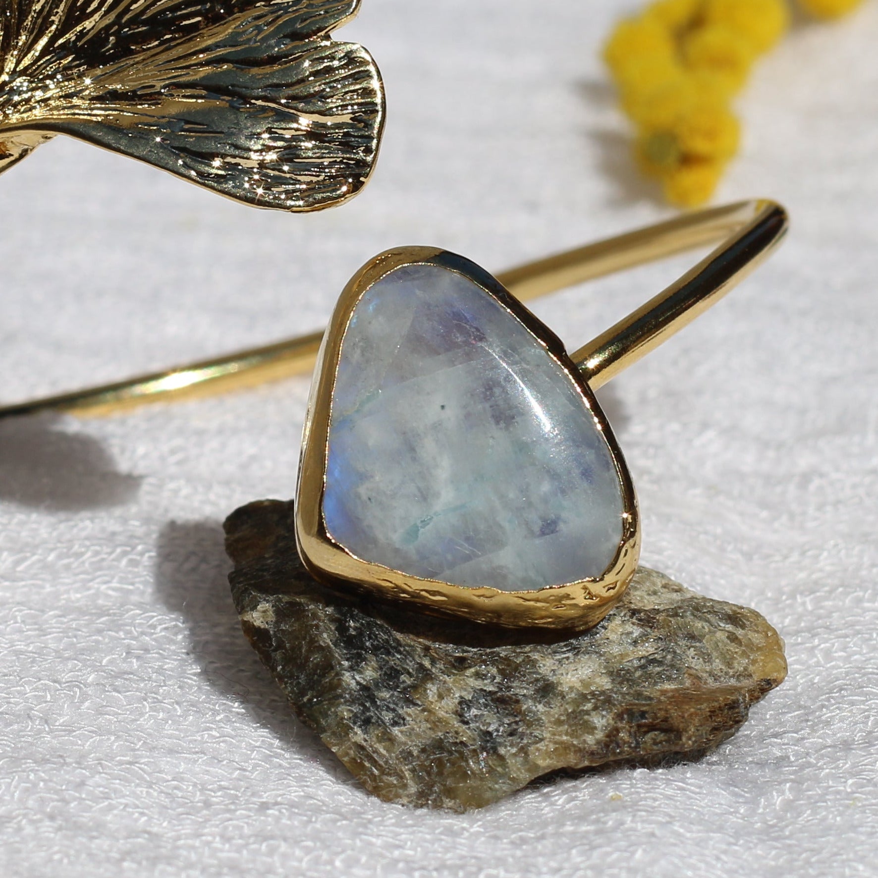 Ginkgo Bracelet Moon Stone