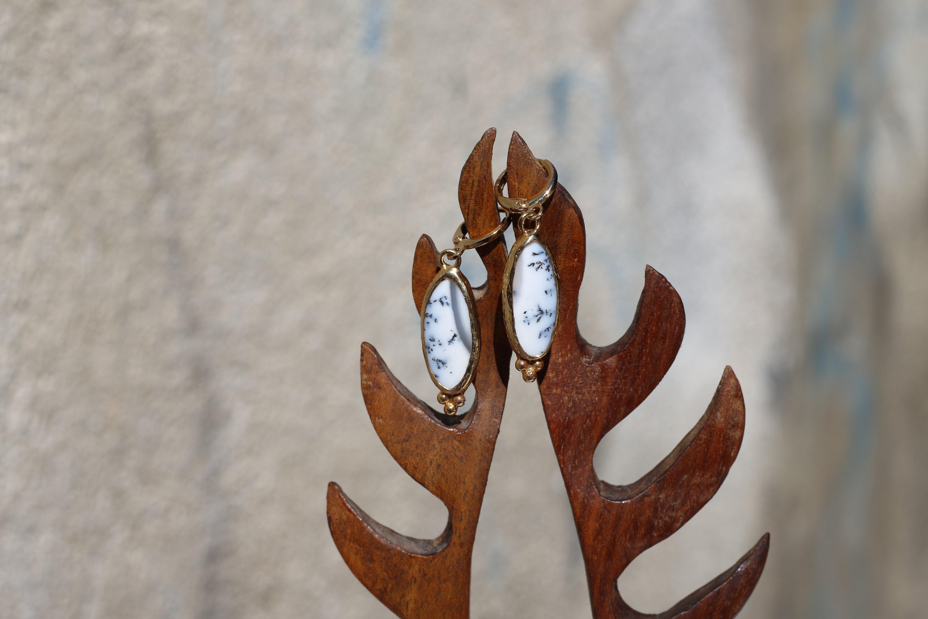 Dendrite Agate Earrings