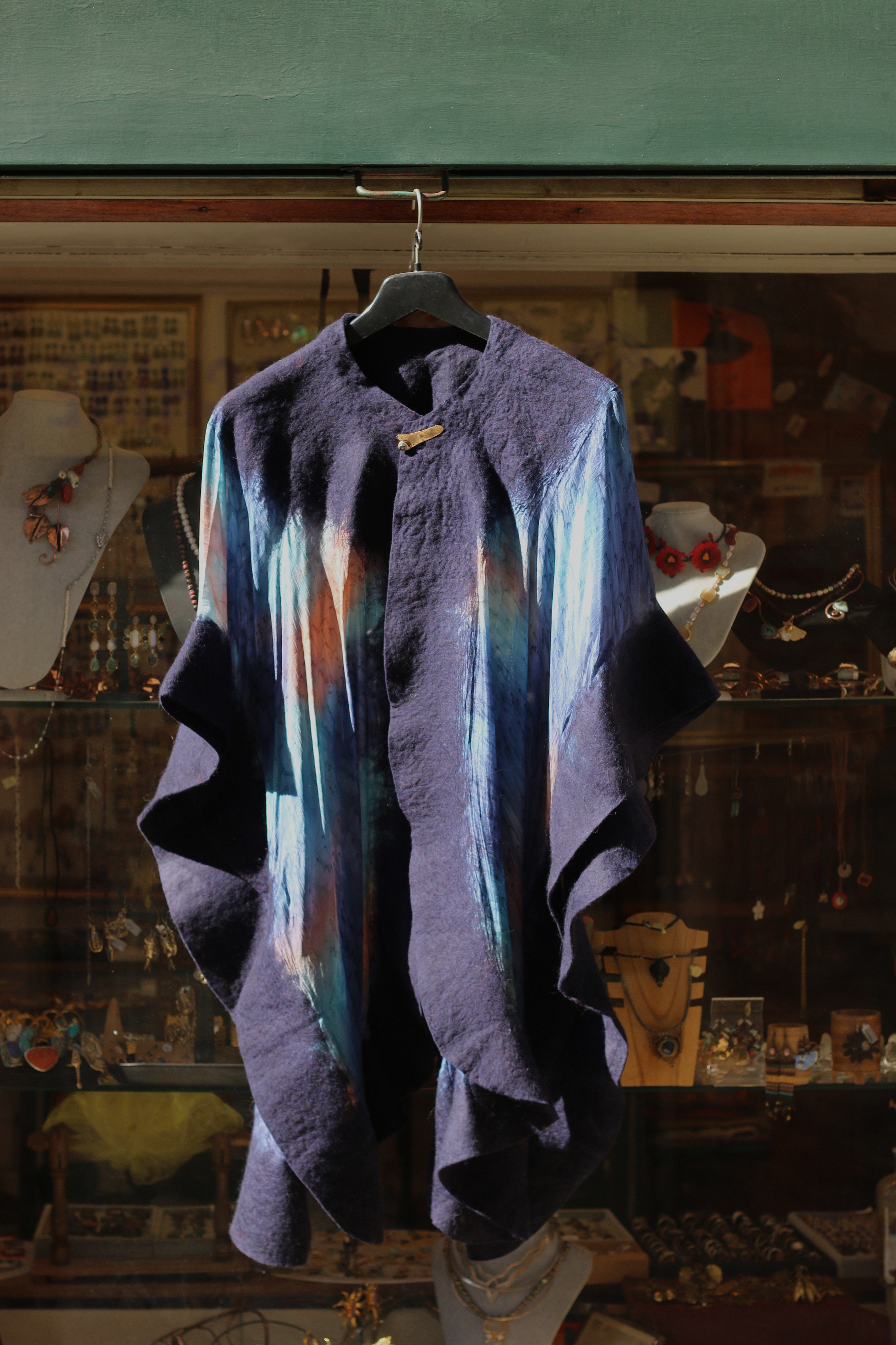 Silk & Felt Poncho