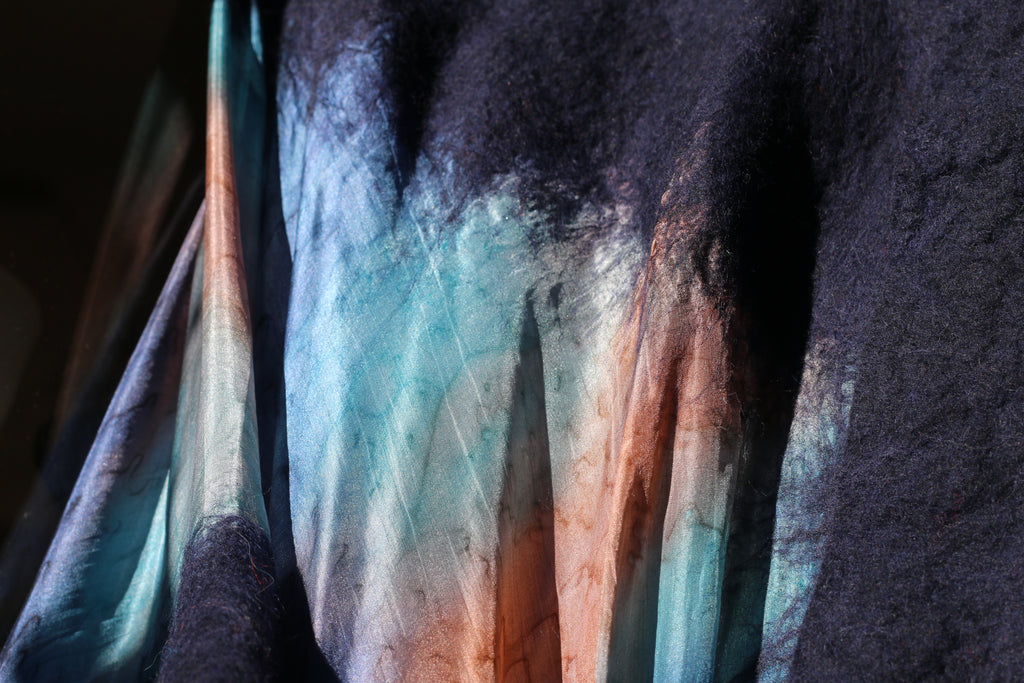 Silk & Felt Poncho
