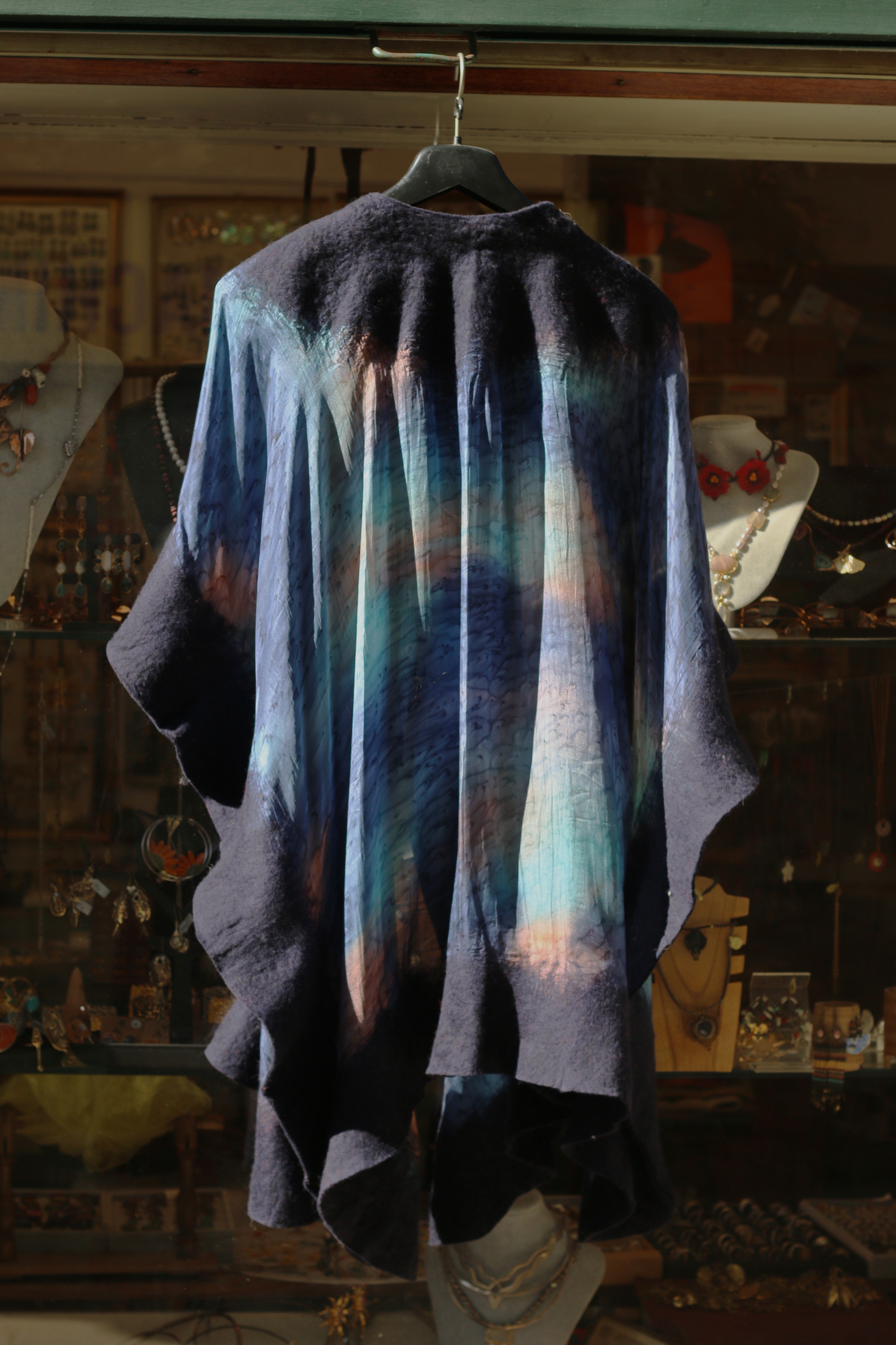 Silk & Felt Poncho