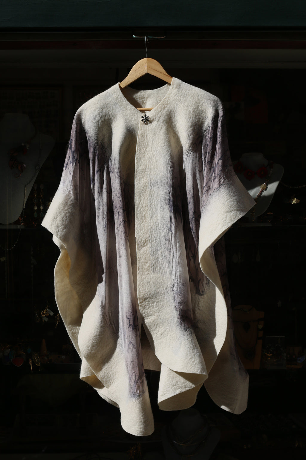 Silk & Felt Poncho