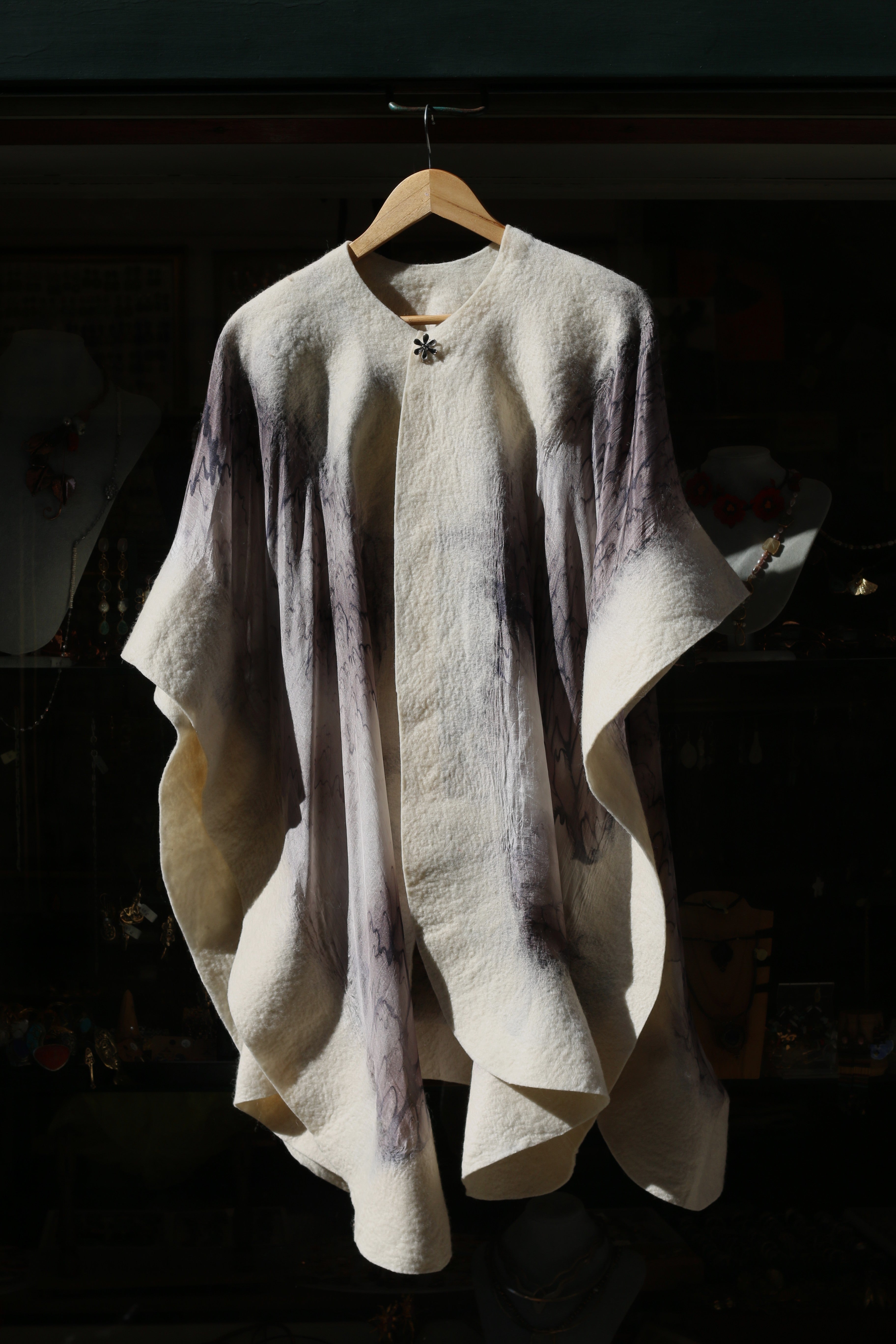 Silk & Felt Poncho