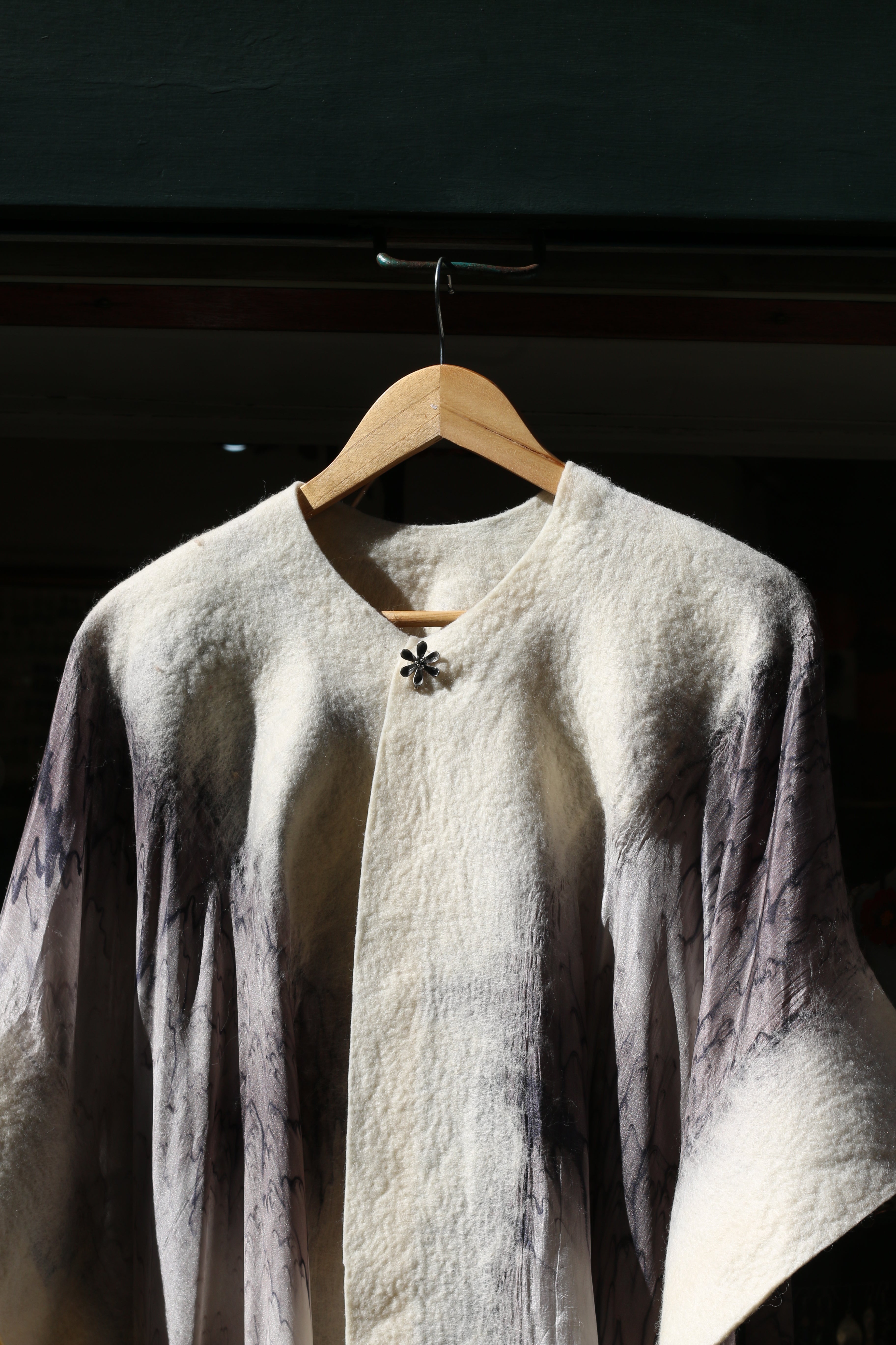 Silk & Felt Poncho