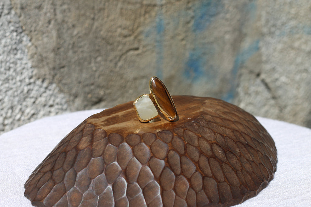 Moonstone & Tiger’s eye Ring