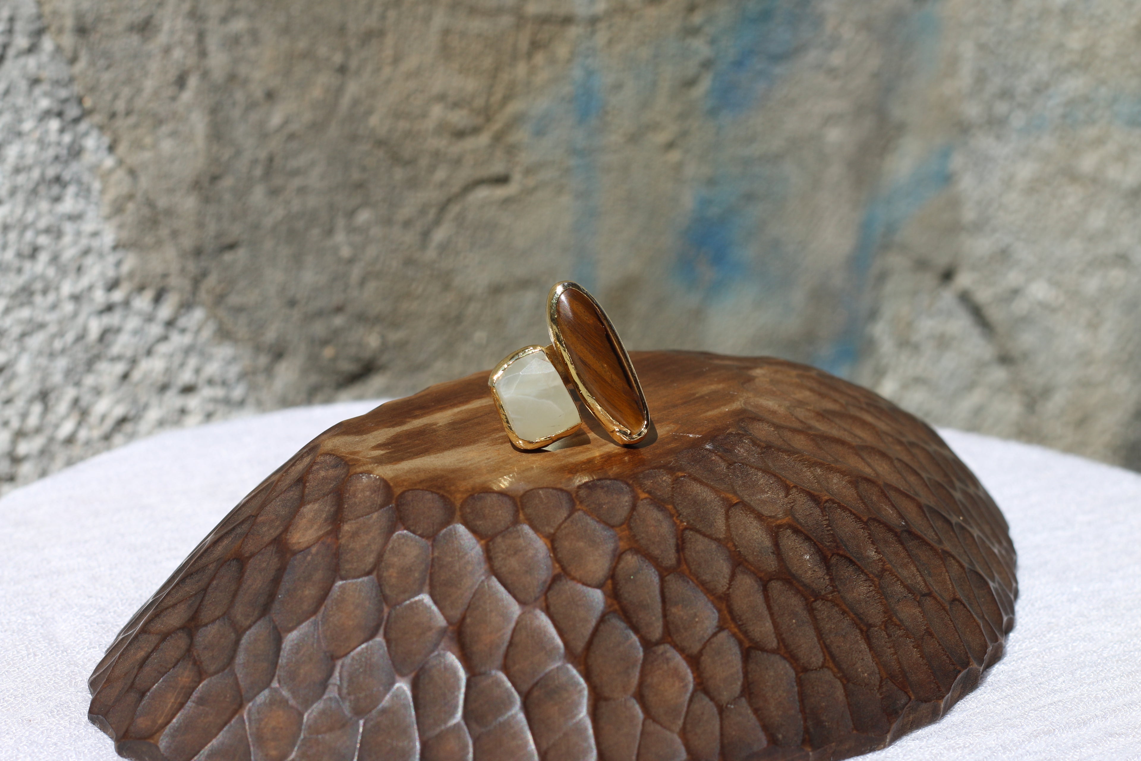 Moonstone & Tiger’s eye Ring
