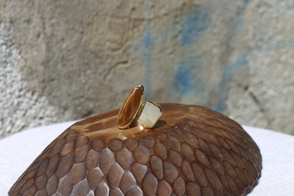 Moonstone & Tiger’s eye Ring