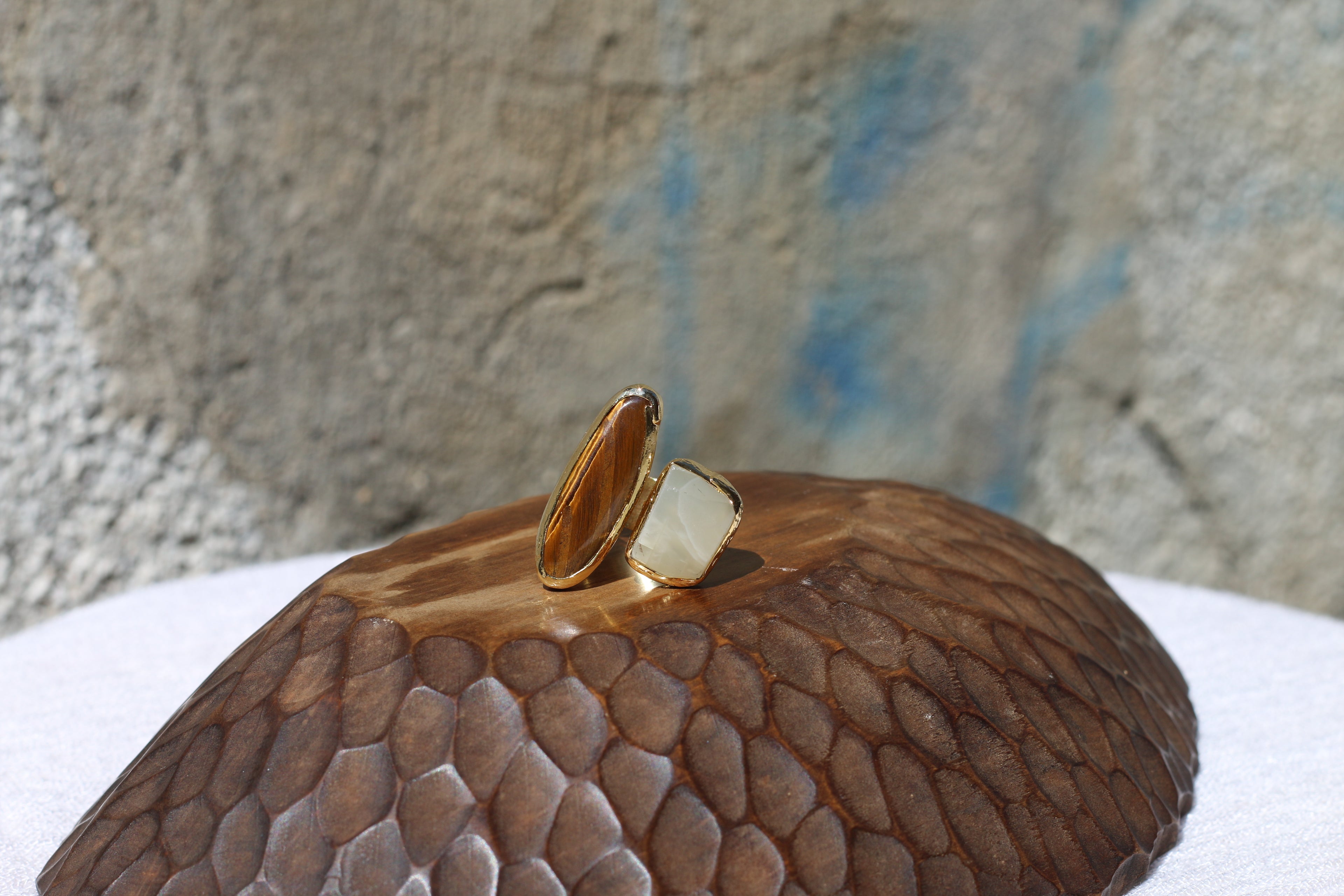 Moonstone & Tiger’s eye Ring