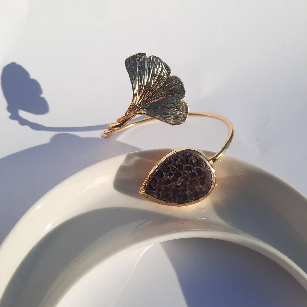 Ginkgo Bracelet Ruby