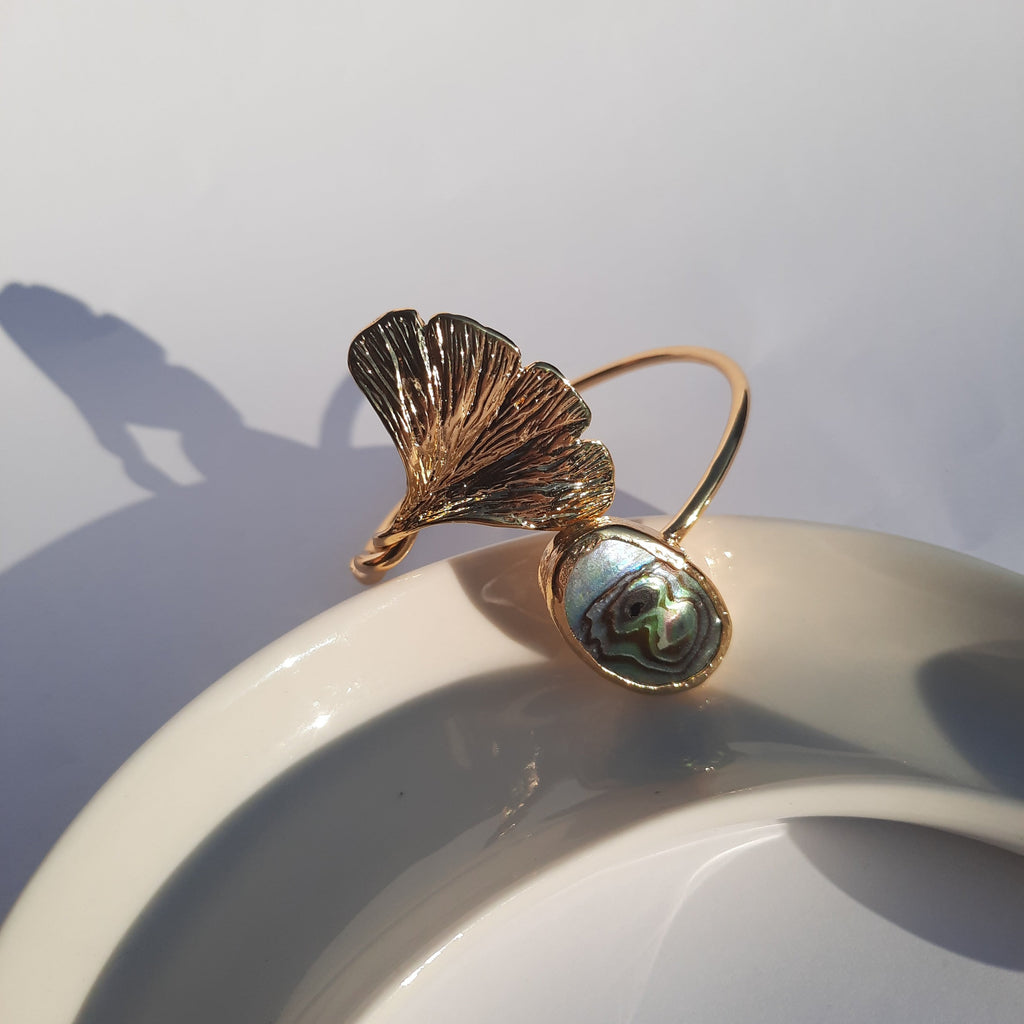 Ginkgo Bracelet Mother of Pearl