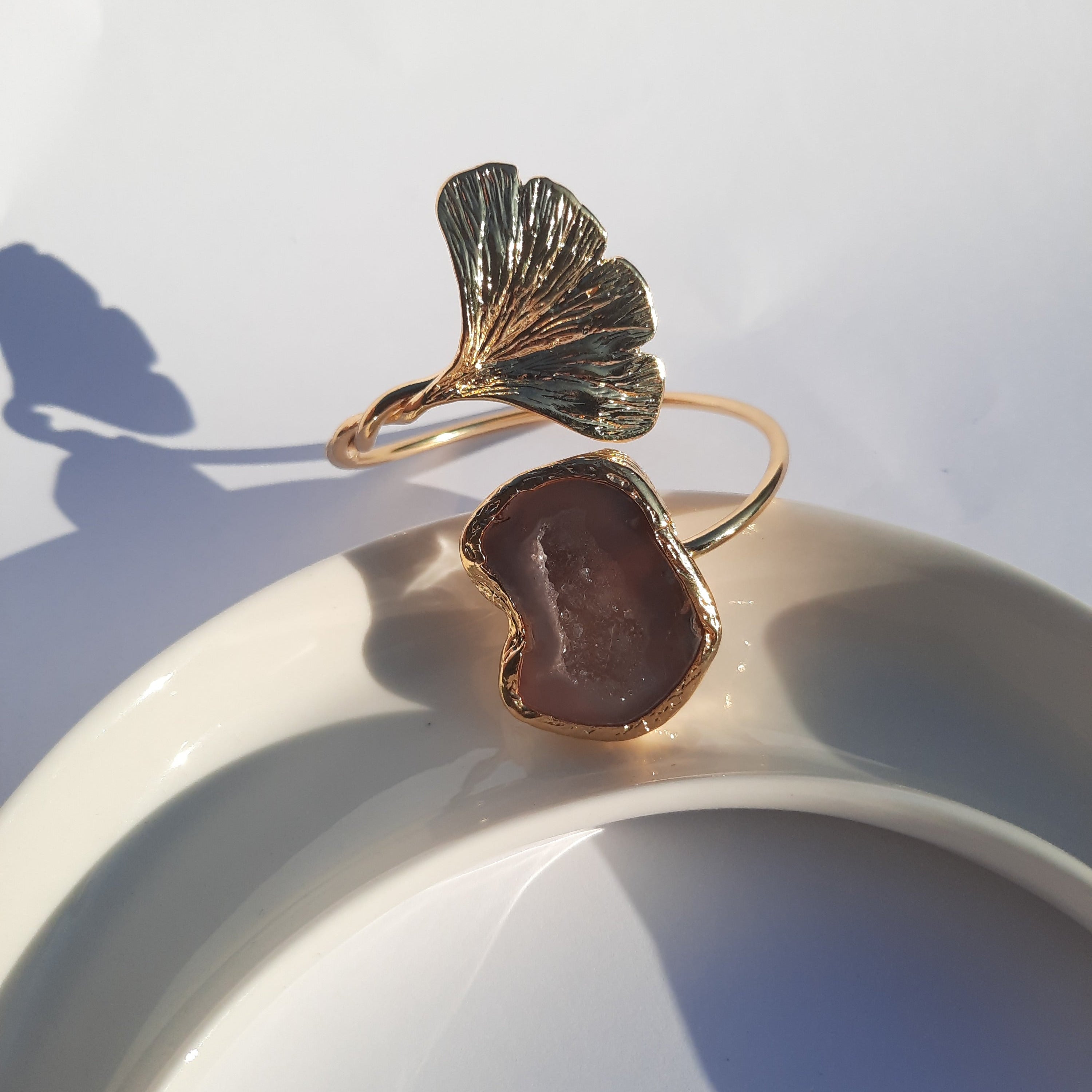 Ginkgo Bracelet Fossil Agate